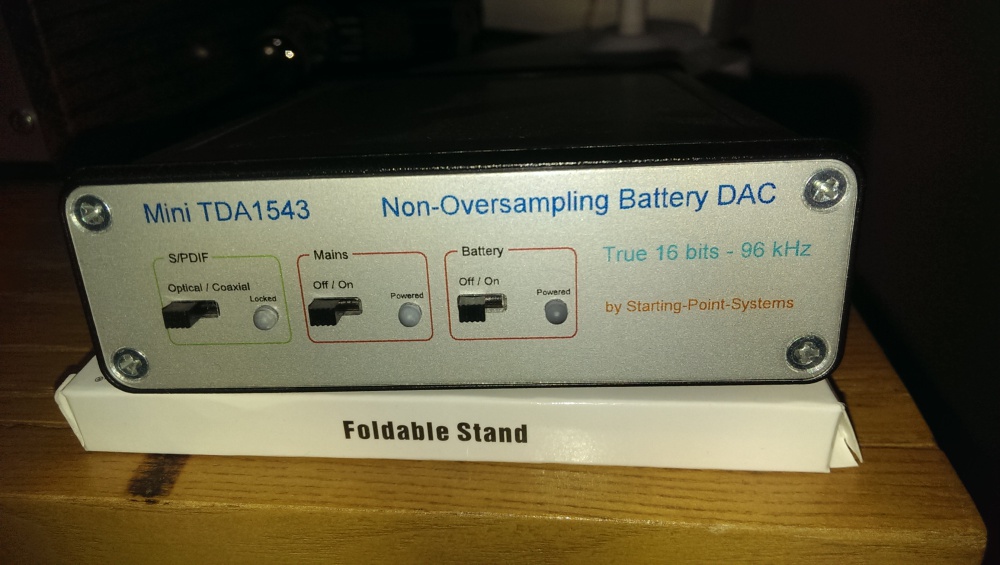 Non-Oversampling NOS DAC TDA1543 DIR9001 SPDIF Coax Optical dual 9V NiMH w/charg 